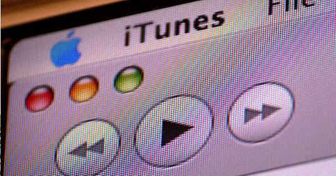 iTunes desktop application with playback controls visible. Image credit: maury.mccown via Flickr