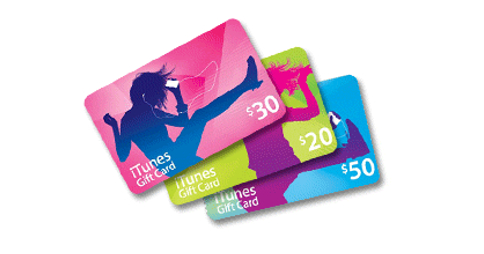 iTunes $30, $20 and $50 gift cards