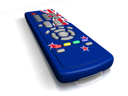 New Zealand flag printed onto a TV remote control