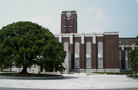 Camphor tree in front of the Clock Tower at Kyoto University