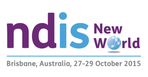 NDIS New World conference logo. Brisbane, Australia, 27-29 October 2015