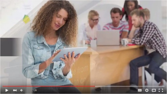 Image from the PCWA video of students using technology