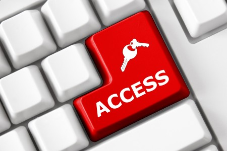 A red keyboard button with visual of keys on it and the word ‘Access’