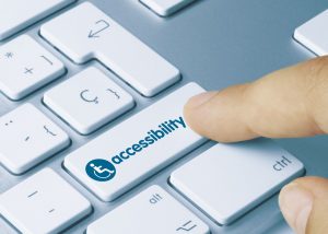 Accessibility button on a laptop computer